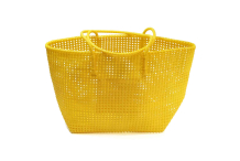 Panier plastique recyclé jaune poussin